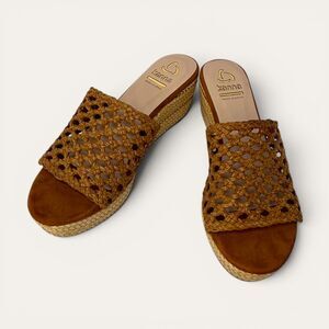 Kanna Made in Spain Woven Espadrille Wedge Sandals Size 39(US 8-8.5)